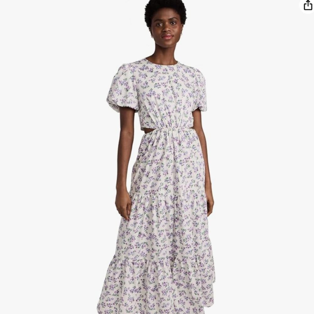 WAYF Women's Plaza Cutout Tier Maxi Dress
